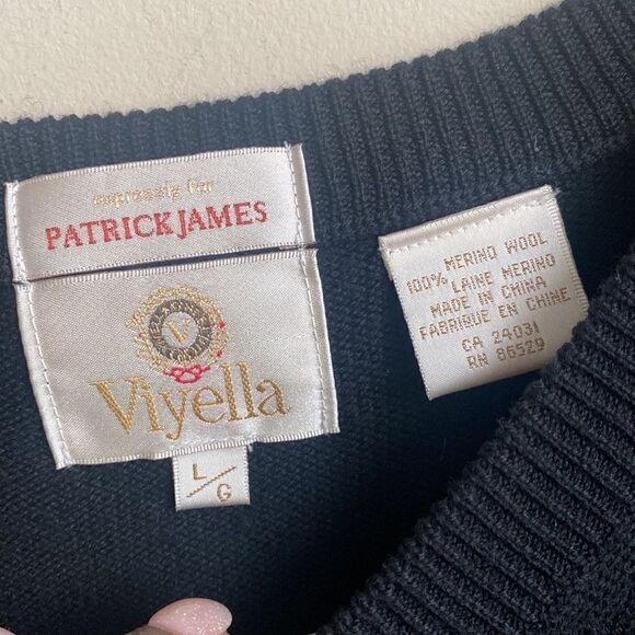 Viyella by Patrick James V-Neck Pullover Sweater L - Picture 5 of 5